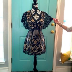 Beautiful Tobi xs black lace mini dress